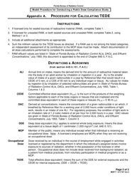 Appendix A Procedure for Calculating Total Effective Dose Equivalent (Tede) - Florida, Page 2