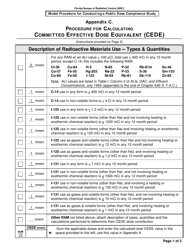 Appendix C Procedure for Calculating Committed Effective Dose Equivalent (Cede) - Florida