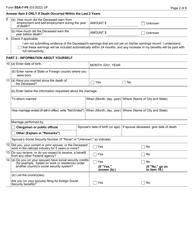 Form SSA-7-F6 Application for Parent&#039;s Insurance Benefits, Page 2