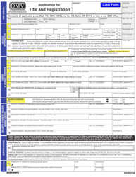 Form 735-226 Application for Title and Registration - Oregon