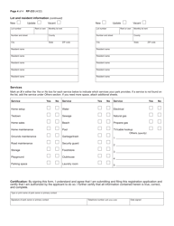 Form RP-233 Manufactured Home Parks Registration Form - New York, Page 4