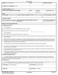 DD Form 2653 Involuntary Allotment Application, Page 2