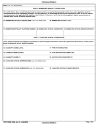 DD Form 2962 Personnel Security System Access Request (Pssar) Defense Counterintelligence and Security Agency (Dcsa) Volume 2, Page 4