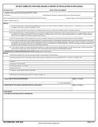DD Form 2967 Domestic Abuse Victim Reporting Option Statement, Page 3
