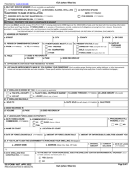 DD Form 1607 Application for Homeowners Assistance, Page 3