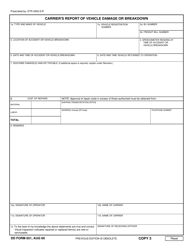 DD Form 651 Carrier&#039;s Report of Vehicle Damage or Breakdown, Page 4
