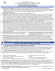 Form DS-82 U.S. Passport Renewal Application for Eligible Individuals, Page 2