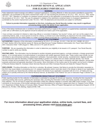 Form DS-82 U.S. Passport Renewal Application for Eligible Individuals, Page 4