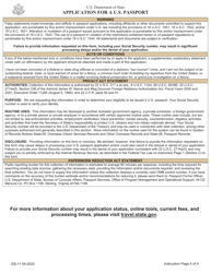 Form DS-11 Application for a U.S. Passport, Page 4
