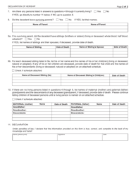 Form UCP-240 Declaration of Heirship - Wisconsin, Page 2