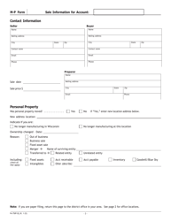 Instructions for Form M-P, PA-750P Wisconsin Manufacturing Personal Property Return - Wisconsin, Page 3