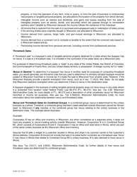 Instructions for Form IC-043 Schedule A-01 Wisconsin Single Sales Factor Apportionment Data for Nonspecialized Industries - Wisconsin, Page 3