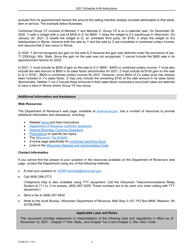 Instructions for Form IC-304 Schedule A-06 Wisconsin Receipts Factor for Interstate Brokers-Dealers, Investment Advisors, Investment Companies, and Underwriters - Wisconsin, Page 5