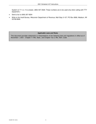 Instructions for Form IC-305 Schedule A-07 Wisconsin Apportionment Percentage for Interstate Air Carriers - Wisconsin, Page 4