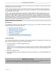 Instructions for Form IC-308 Schedule A-10 Wisconsin Apportionment Percentage for Interstate Pipeline Companies - Wisconsin, Page 5