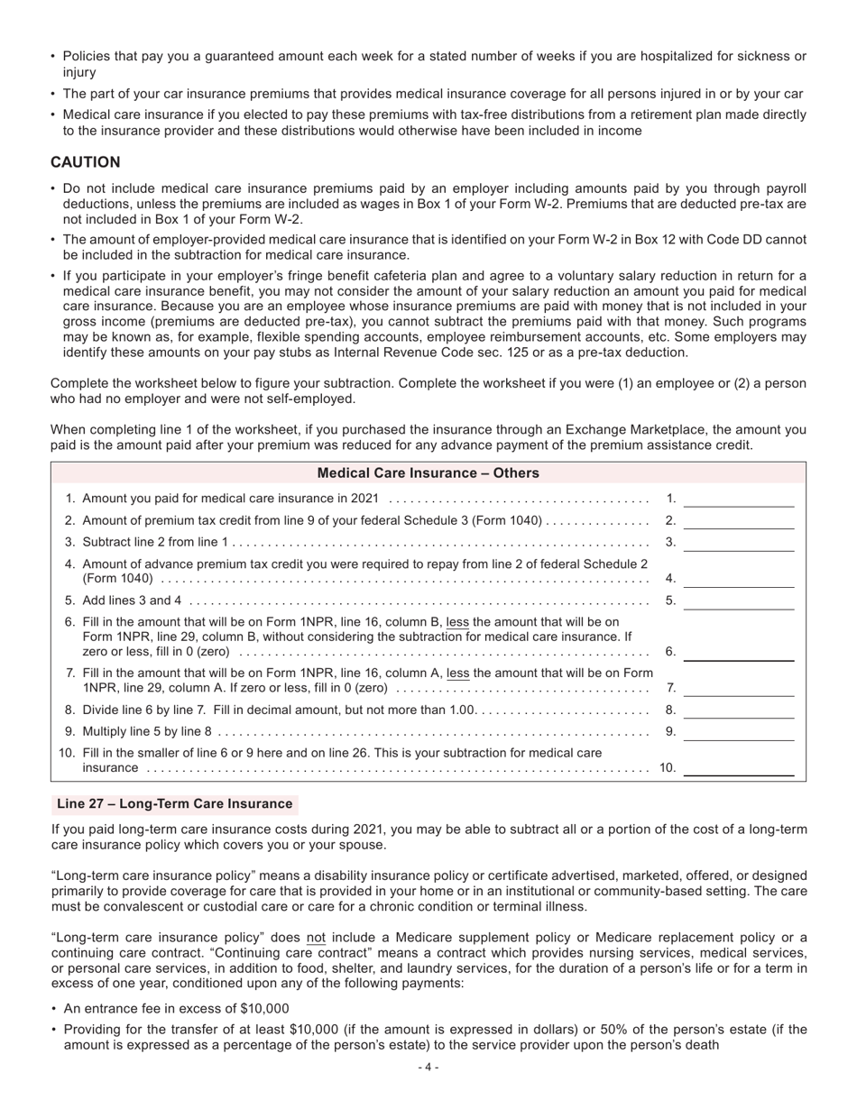 Instructions for Form I-053I Schedule M Additions to and Subtractions From Income - Wisconsin, Page 5