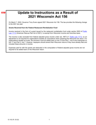 Document preview: Instructions for Form 4T, IC-002 Wisconsin Exempt Organization Business Franchise or Income Tax Return - Wisconsin