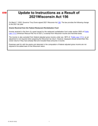Instructions for Form 4, IC-040 &quot;Wisconsin Non-combined Corporation Franchise or Income Tax Return&quot; - Wisconsin, 2021