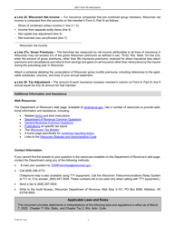 Instructions for Form 6I, IC-402 Wisconsin Adjustment for Insurance Companies - Wisconsin, Page 5