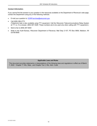 Instructions for Form IC-024 Schedule 4W Wisconsin Subtractions From Federal Income - Wisconsin, Page 10