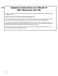 Instructions for Form IC-024 Schedule 4W Wisconsin Subtractions From Federal Income - Wisconsin