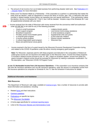 Instructions for Form IC-024 Schedule 4W Wisconsin Subtractions From Federal Income - Wisconsin, Page 9