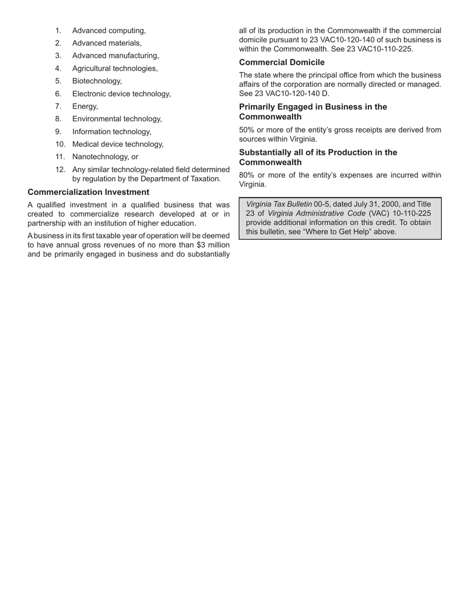 Form QBA Application for Designation as a Qualified Business for the Qualified Equity and Subordinated Debt Investments Tax Credit - Virginia, Page 5