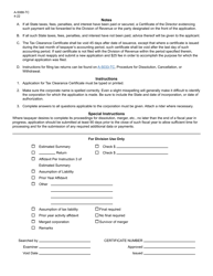 Form A-5088-TC Application for Tax Clearance Certificate - New Jersey, Page 2