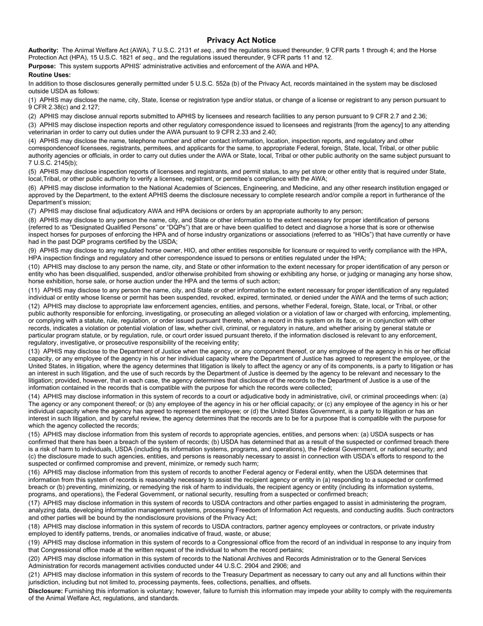 APHIS Form 7041 Live Dog Import Health and Rabies Certificate, Page 2