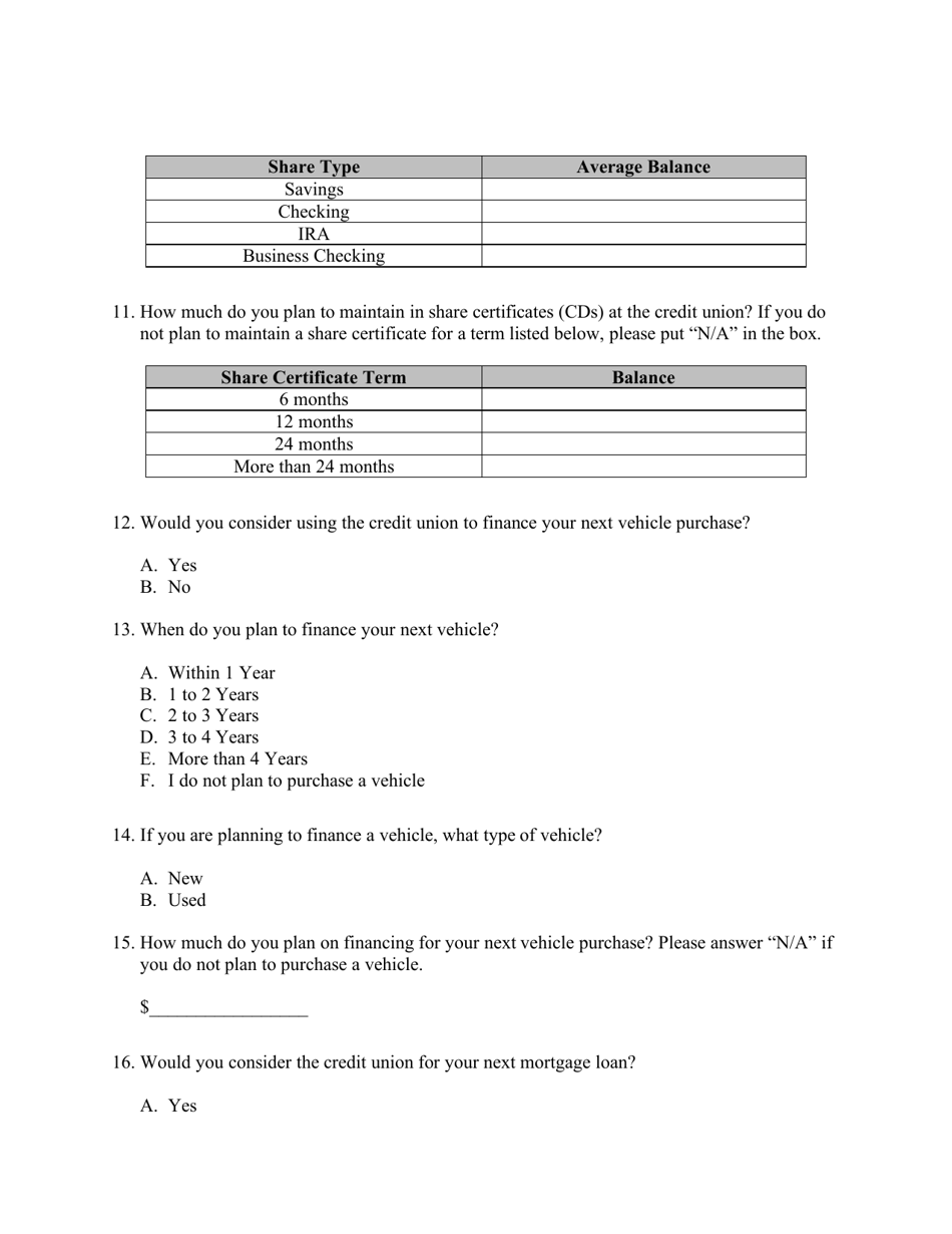 Sample Membership Survey, Page 4