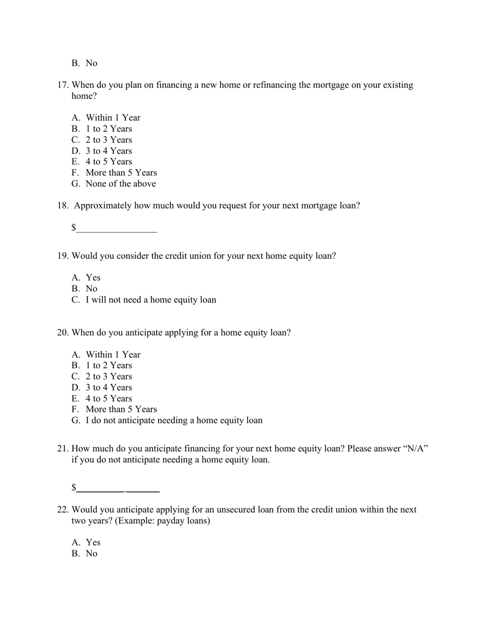 Sample Membership Survey, Page 5
