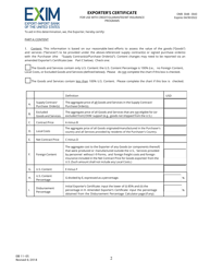 Form EIB11-05 Exporter&#039;s Certificate for Use With Credit/Guarantee/Mt Insurance Programs, Page 2
