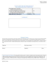 Form EIB18-01 Multi-Buyer Select Risk Policy (Mbsr) Exclusions Worksheet, Page 2