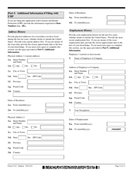 USCIS Form I-212 Application for Permission to Reapply for Admission Into the United States After Deportation or Removal, Page 5