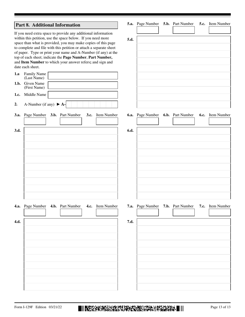 USCIS Form I-129F Petition for Alien Fiance(E), Page 13