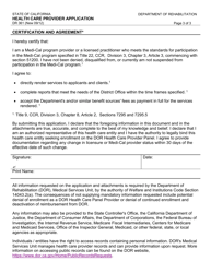 Form DR361 Health Care Provider Application - California, Page 3