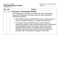 Form DR380 Integrated Settings Checklist - California, Page 3