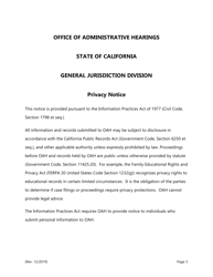 Form DGS OAH28 Waiver of Time Set by Law for Mediation and/or Fair Hearing - California, Page 3