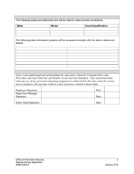 Form SIMM5360-B Remote Access Agreement - California, Page 4