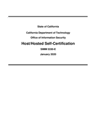 Form SIMM5330-E Host/Hosted Self-certification - California