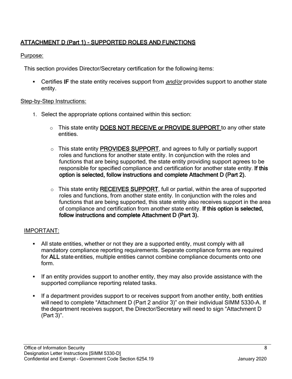 Instructions for Form SIMM5330-A Designation Letter - California, Page 10