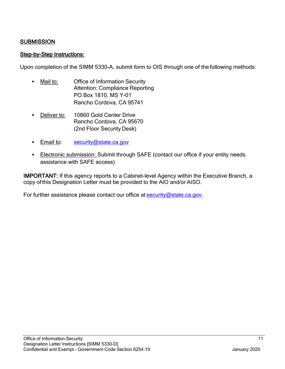 Instructions for Form SIMM5330-A Designation Letter - California, Page 13