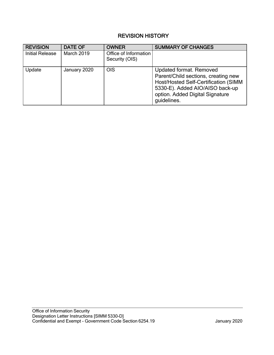 Instructions for Form SIMM5330-A Designation Letter - California, Page 2