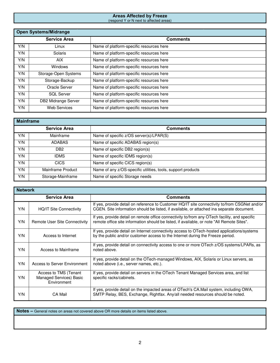 Form OTECH403 Freeze Request Information Sheet - California, Page 2