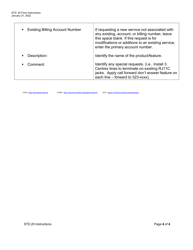 Instructions for Form STD.20 Telecommunications Service Request - California, Page 4