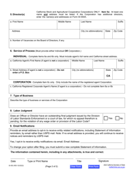 Form SI-550 Statement of Information (California Stock, Agricultural Cooperative and Foreign Corporations) - California, Page 3