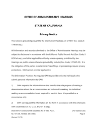 Form DGS OAH31 Request for Accommodation - California, Page 6