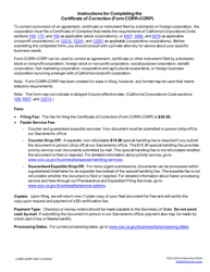 Form CORR-CORP Certificate of Correction - California, Page 2