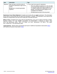Form RDOM-1 Statement of Redomestication (California Insurer Only) - California, Page 4