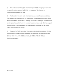 Form DGS OAH13 State Agency Request to Set - California, Page 6